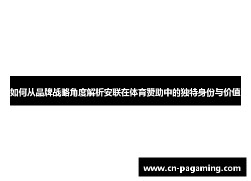 如何从品牌战略角度解析安联在体育赞助中的独特身份与价值