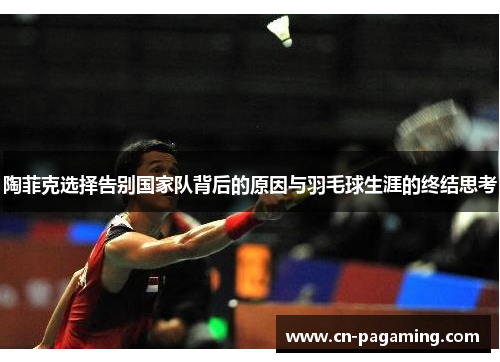 陶菲克选择告别国家队背后的原因与羽毛球生涯的终结思考