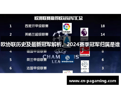 欧协联历史及最新冠军解析，2024赛季冠军归属是谁